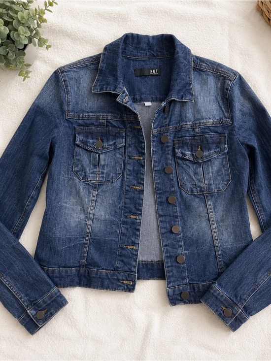 Kut from the Kloth Jackets & Blazers - KUT From the Kloth Amelia Denim Jacket Medium Stretch Blue